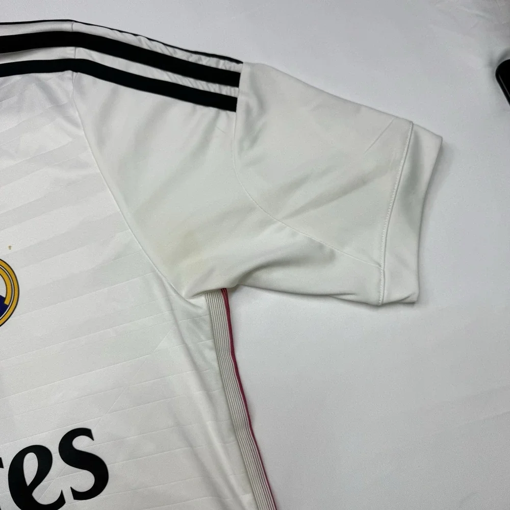 Real Madrid Adidas Soccer Jersey Mens Small White Fly Emirates Football Shirt 10